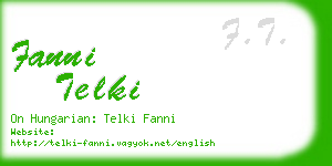 fanni telki business card